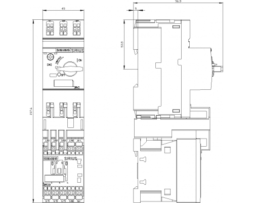 3RA2110-0EE15-1BB4 пусковая сборка Sirius
