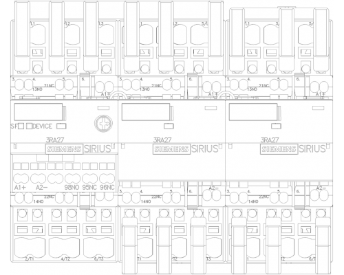 3RA2425-8XE32-2BB4 пусковая сборка Sirius
