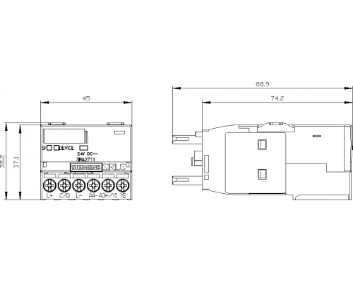 3RA2711-1AA00 пусковая сборка Sirius