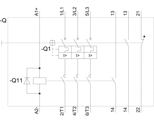 3RA2115-0JE15-1FB4 пусковая сборка Sirius