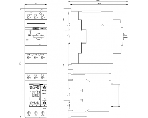 3RA2150-4UA35-0AP0 пусковая сборка Sirius