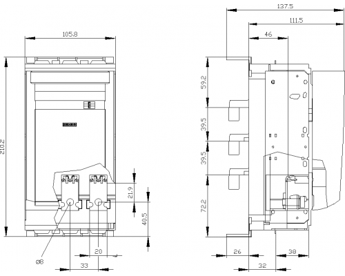 3NP1133-1BB10 предохранительный разъединитель