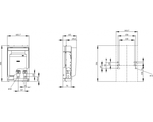 3NP1143-1DA10 предохранительный разъединитель