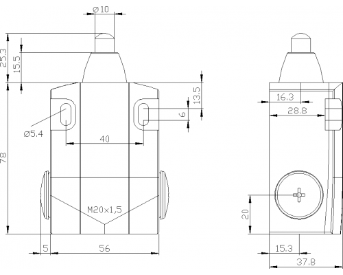 3SE5122-0CC02 позиционный выключатель