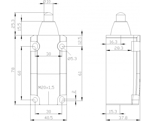 3SE5132-0PC03 позиционный выключатель