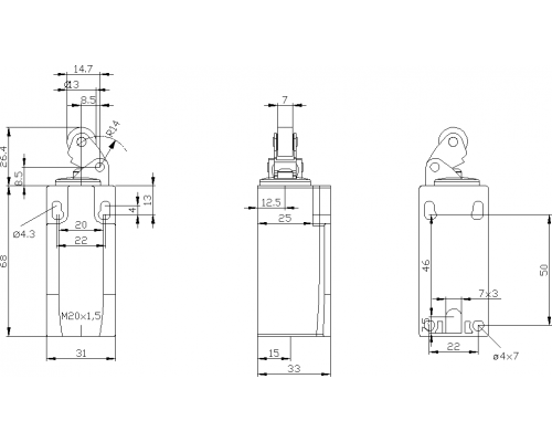 3SE5212-0BE10 позиционный выключатель
