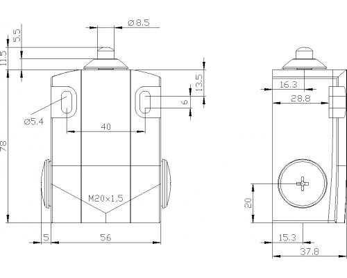 3SE5122-0KB01 позиционный выключатель